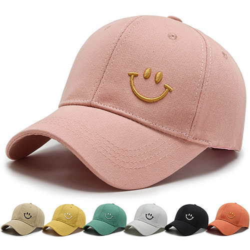 Baseball Caps Embroidery Hat Summer Smiley Face Caps For Women Men Hat