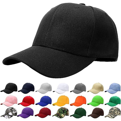 Solid Baseball Cap Custom logo cotton hat Adjustable Velcro Closure 