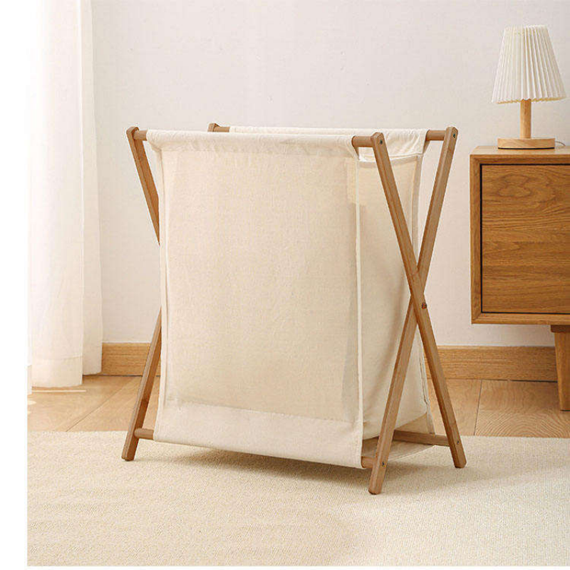 Bamboo Laundry Hamper Wholesales Folding Closet Dirty Clothes Organiser Laundry Storage Bag Organization for Bathroom Bedroom