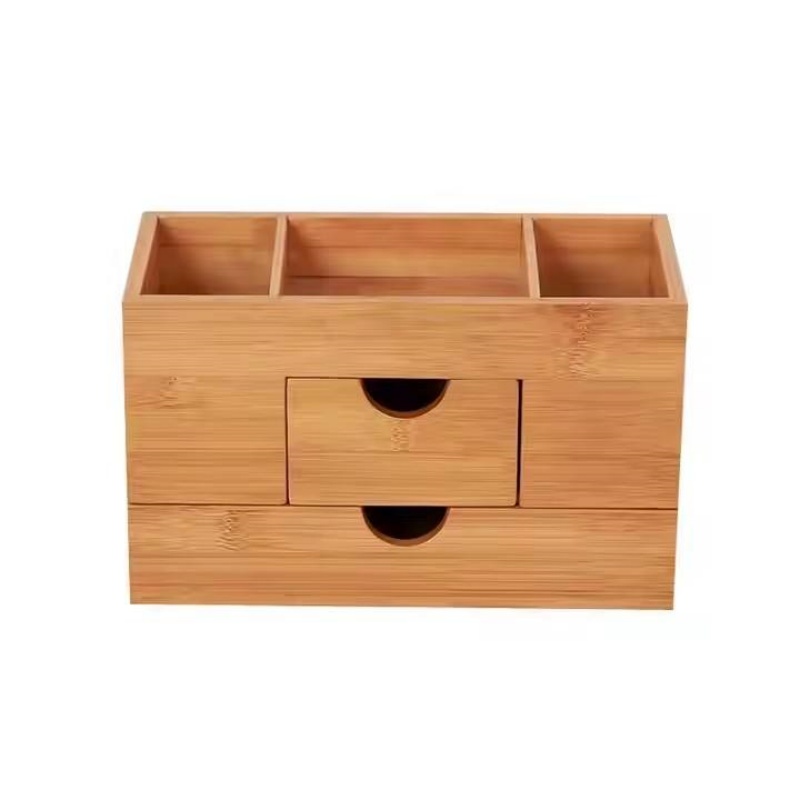 Home Office Drawer Type Desk Organizer Medicine Box Shelf Bamboo Organizer Desk Organizer Office
