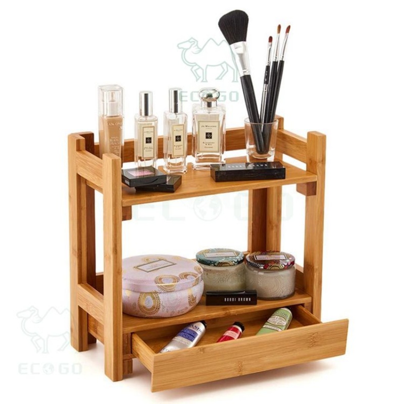  Cosmetic Desk Organiser Moso Bamboo 2 Tier Spice Rack Waterproof Spice Jar Rack